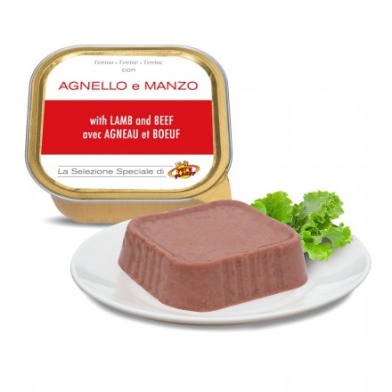 Terrine avec AGNEAU et BOEUF pour chiens, 300 g