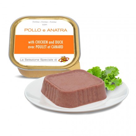 Terrine avec POULET et CANARD pour chats, 300 g